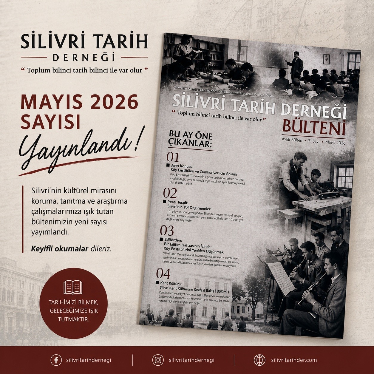 Silivri’nin Tarihine Işık Tutacak Yeni Kaynak: Dernek Bülteninin 7. Sayısı Okurla Buluştu