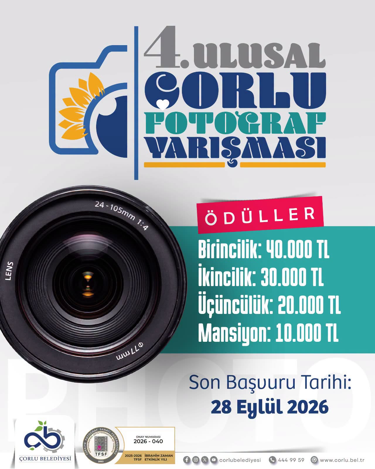 4. Ulusal Çorlu Fotoğraf Yarışması İçin Son Günler