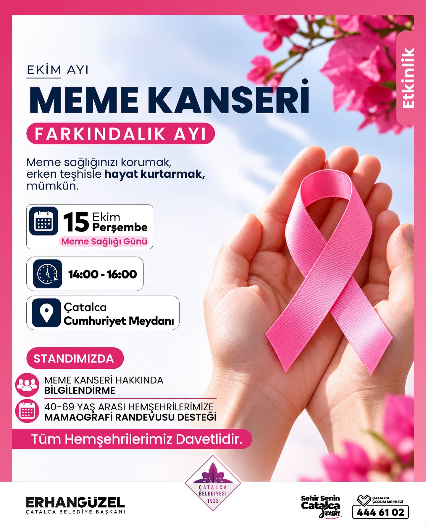Çatalca’da Meme Kanseri Farkındalık Etkinliği Düzenlenecek