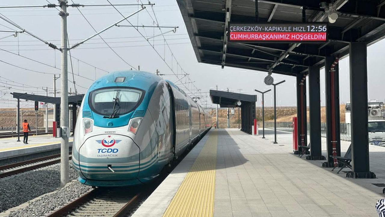 Çerkezköy-Kapıkule Hızlı Tren Hattı bugün açılıyor
