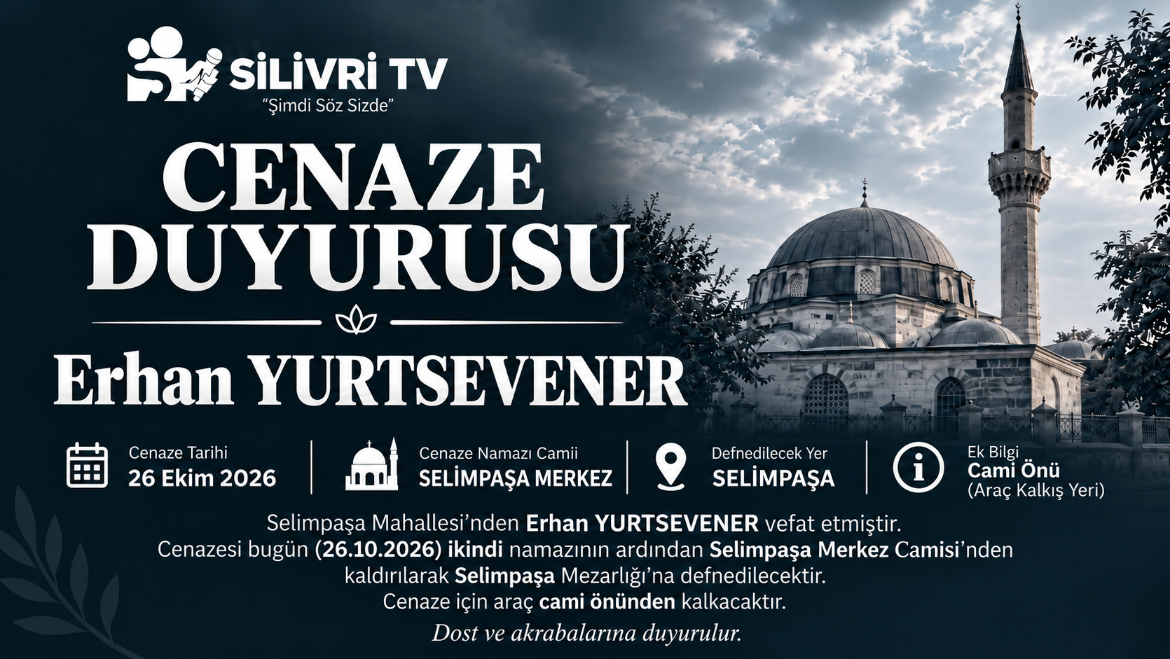 Erhan Yurtsevener Vefat Etti