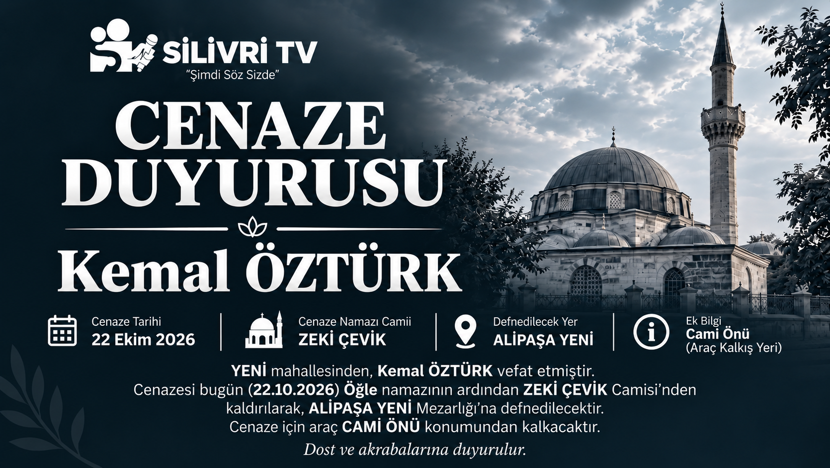 Kemal Öztürk Vefat Etti