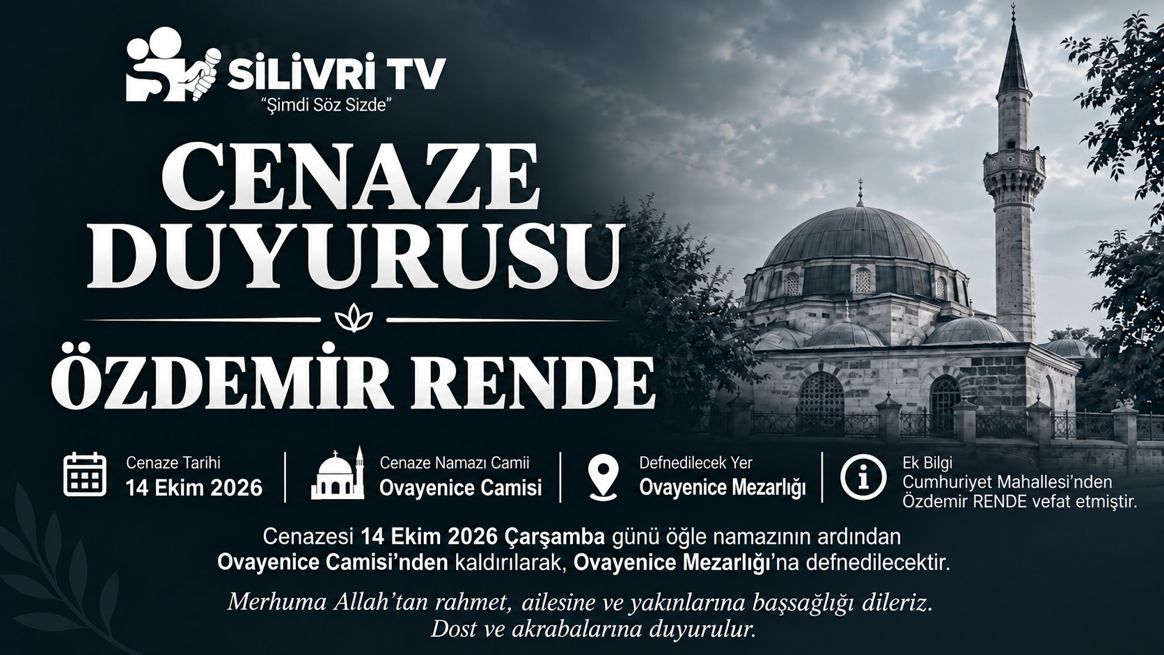 Özdemir Rende Vefat Etti