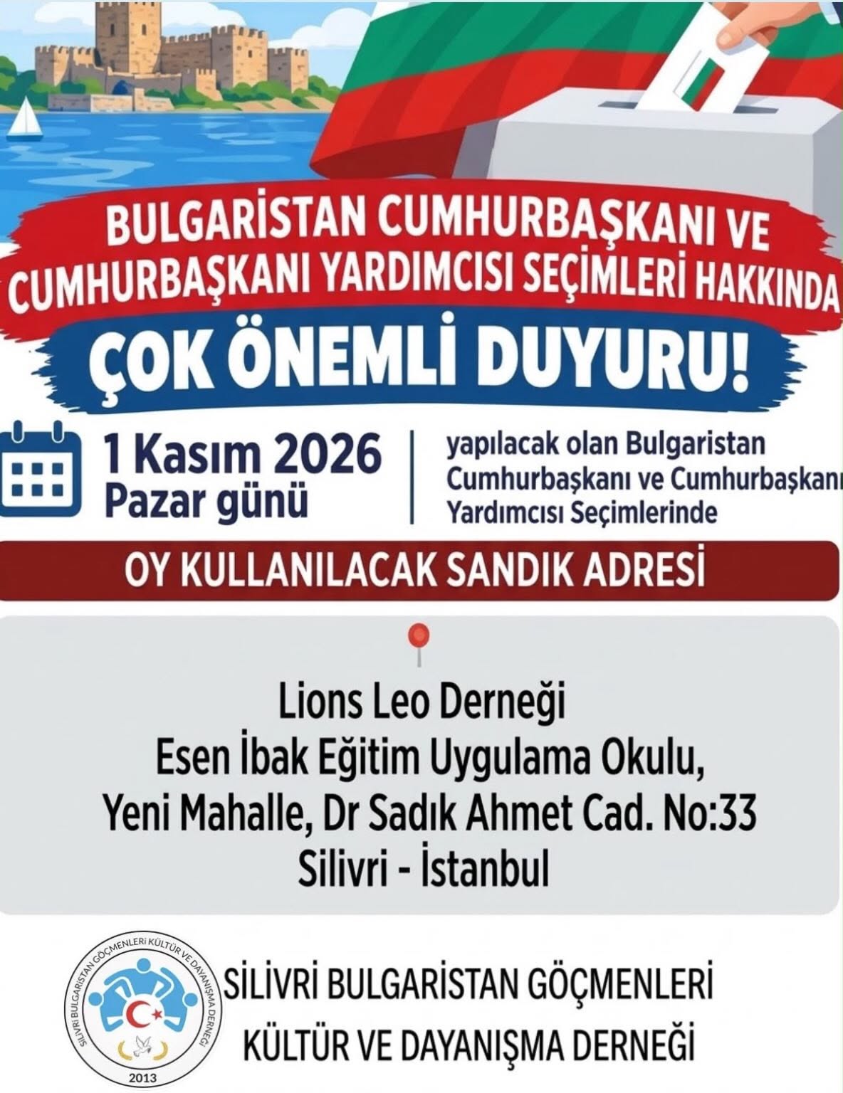 Silivri’de Bulgaristan Vatandaşlarına Sandık Çağrısı